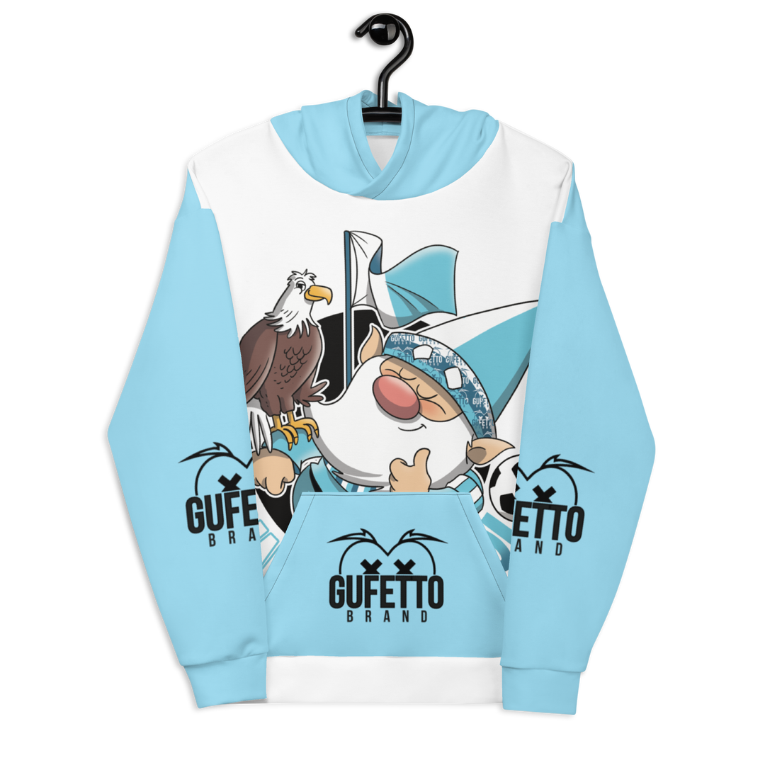 Felpa con cappuccio Uomo/Donna BIANCO CELESTOLO - Gufetto Brand 