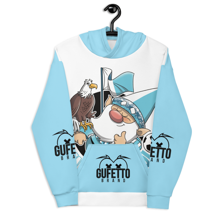 Felpa con cappuccio Uomo/Donna BIANCO CELESTOLO - Gufetto Brand 