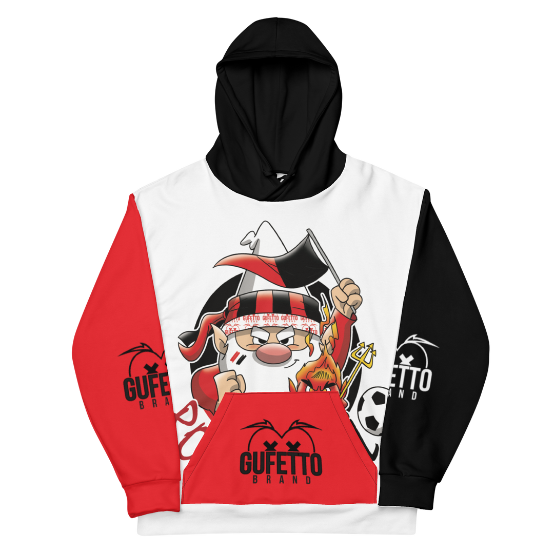 Felpa con cappuccio Uomo/Donna ROSSO NEROLO - Gufetto Brand 