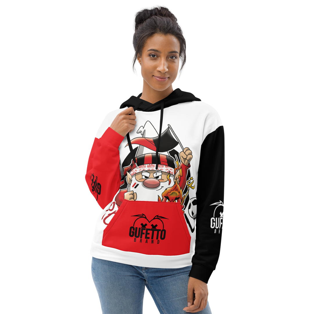 Felpa con cappuccio Uomo/Donna ROSSO NEROLO - Gufetto Brand 