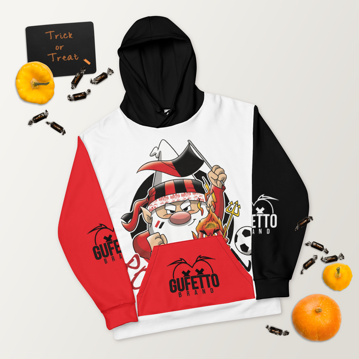 Felpa con cappuccio Uomo/Donna ROSSO NEROLO - Gufetto Brand 