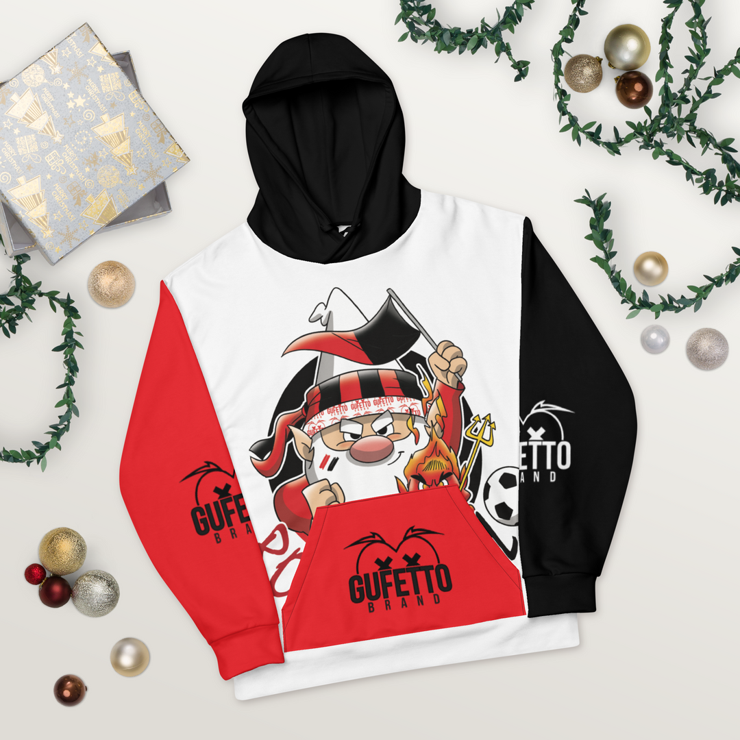 Felpa con cappuccio Uomo/Donna ROSSO NEROLO - Gufetto Brand 