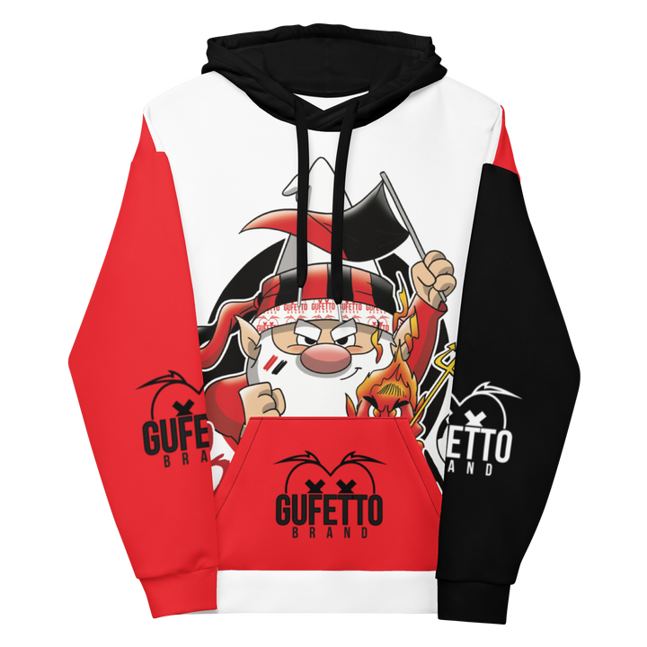 Felpa con cappuccio Uomo/Donna ROSSO NEROLO - Gufetto Brand 