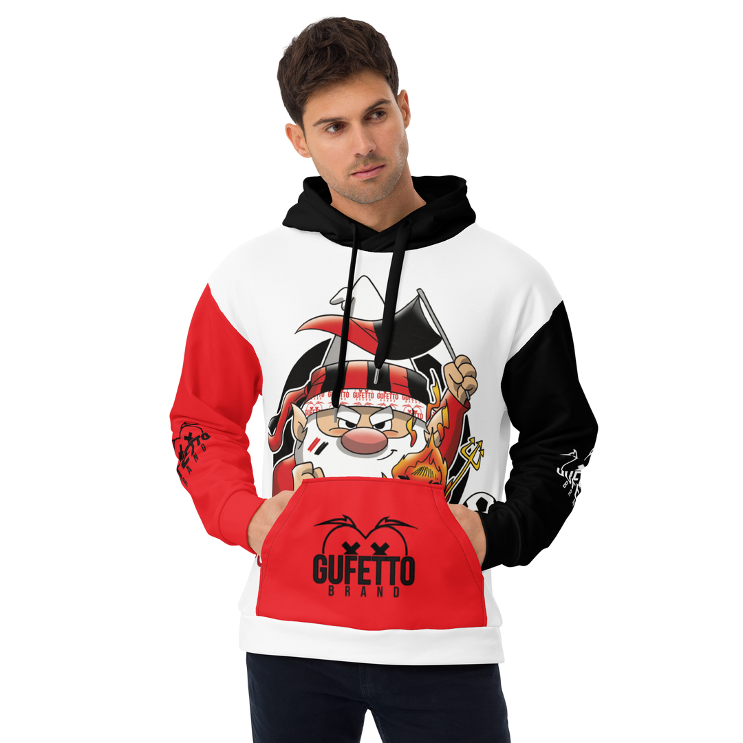 Felpa con cappuccio Uomo/Donna ROSSO NEROLO - Gufetto Brand 