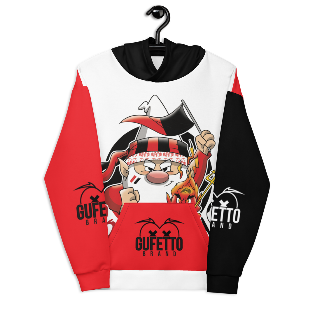 Felpa con cappuccio Uomo/Donna ROSSO NEROLO - Gufetto Brand 