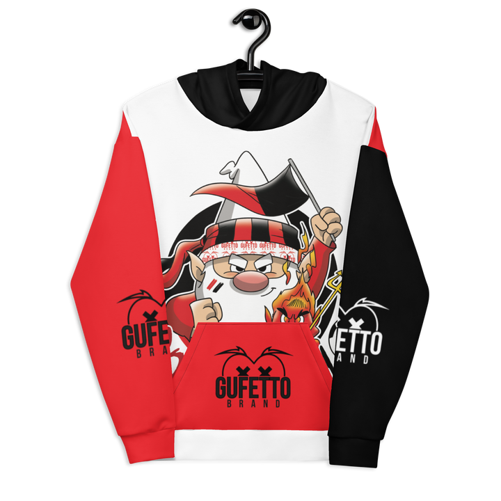 Felpa con cappuccio Uomo/Donna ROSSO NEROLO - Gufetto Brand 