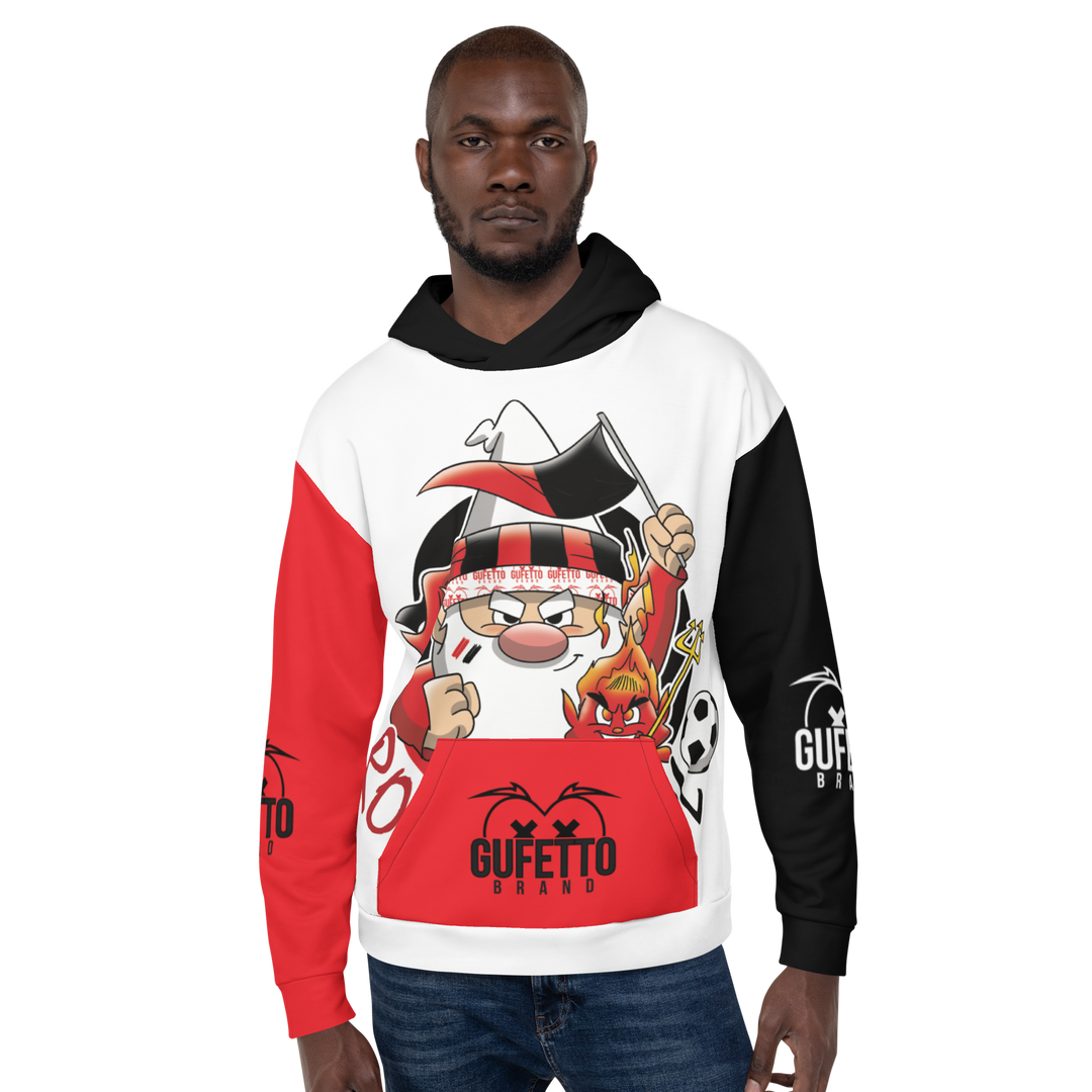 Felpa con cappuccio Uomo/Donna ROSSO NEROLO - Gufetto Brand 