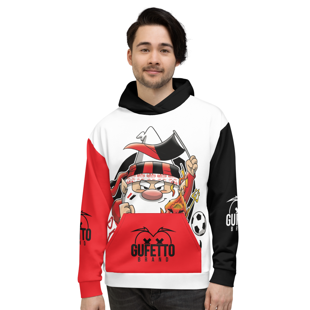 Felpa con cappuccio Uomo/Donna ROSSO NEROLO - Gufetto Brand 