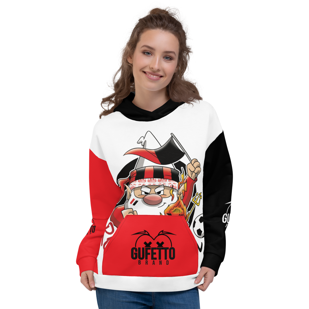 Felpa con cappuccio Uomo/Donna ROSSO NEROLO - Gufetto Brand 