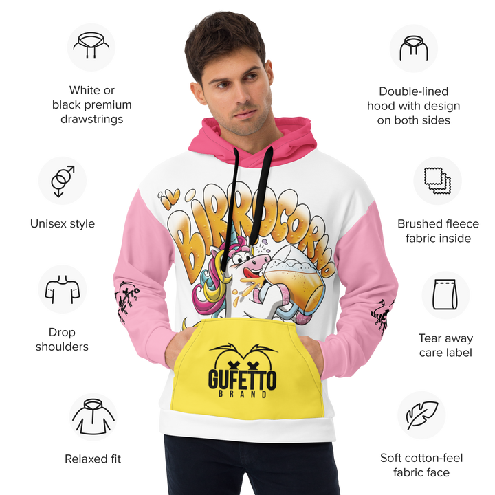Felpa con cappuccio IL BIRROCORNO - Gufetto Brand 