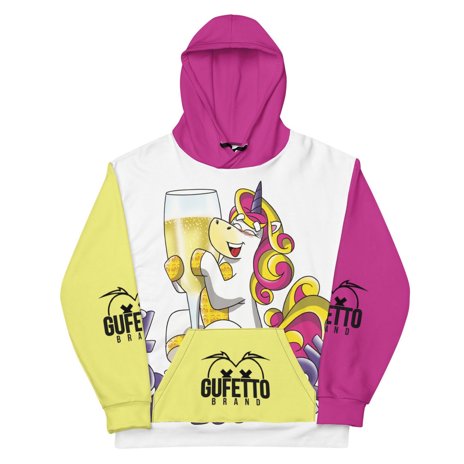 Felpa con cappuccio Uomo/Donna IL PROSECCOCORNO - Gufetto Brand 