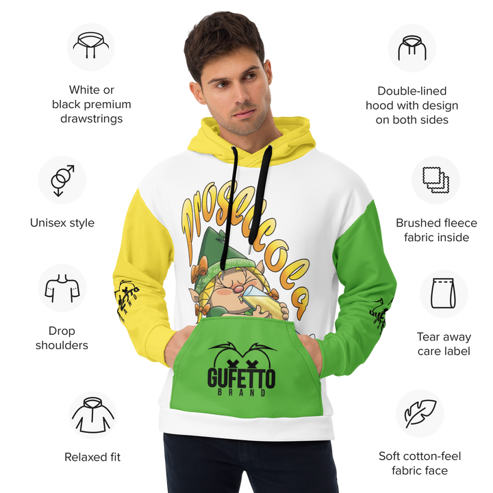 Felpa con cappuccio Uomo/Donna PROSECCOLA - Gufetto Brand 
