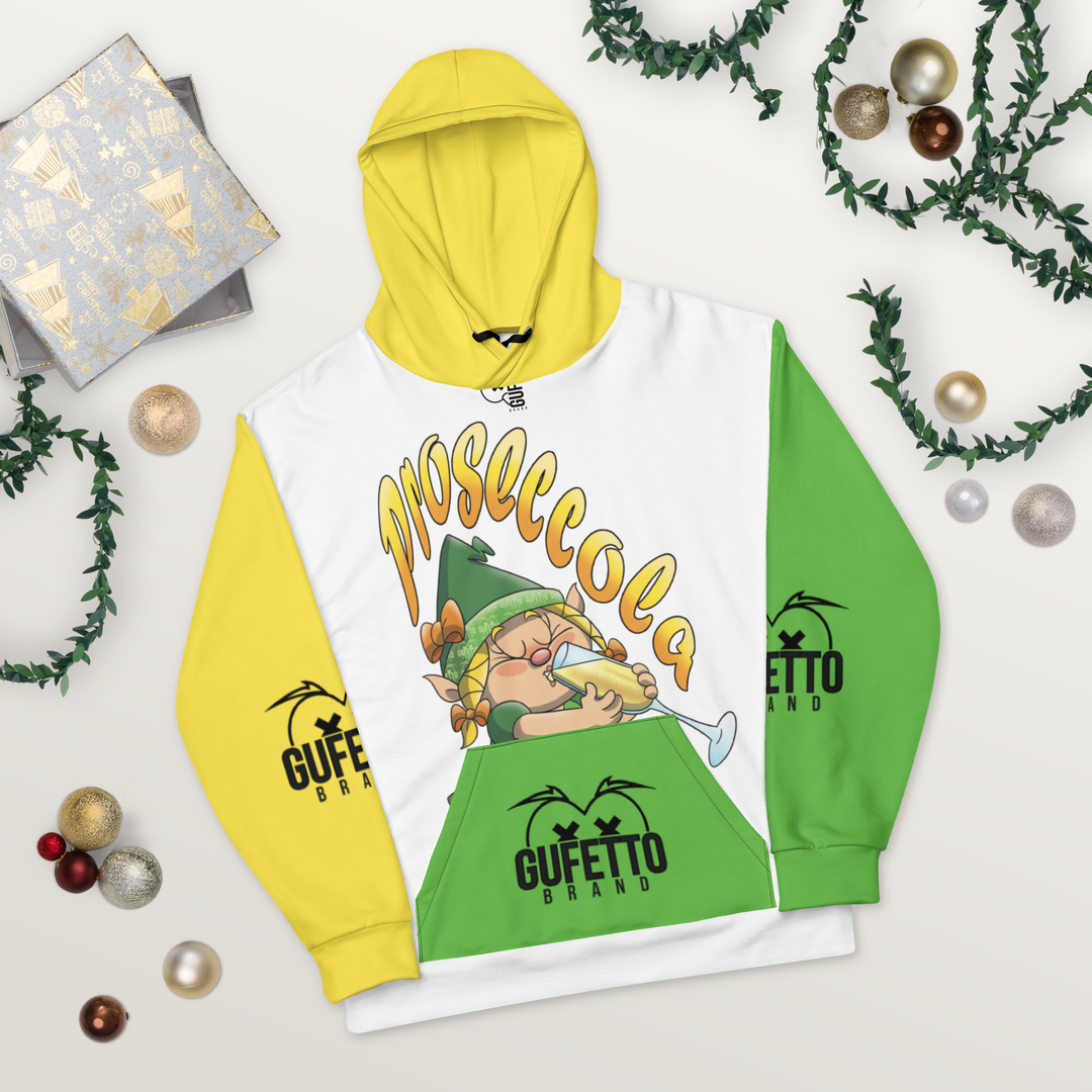 Felpa con cappuccio Uomo/Donna PROSECCOLA - Gufetto Brand 