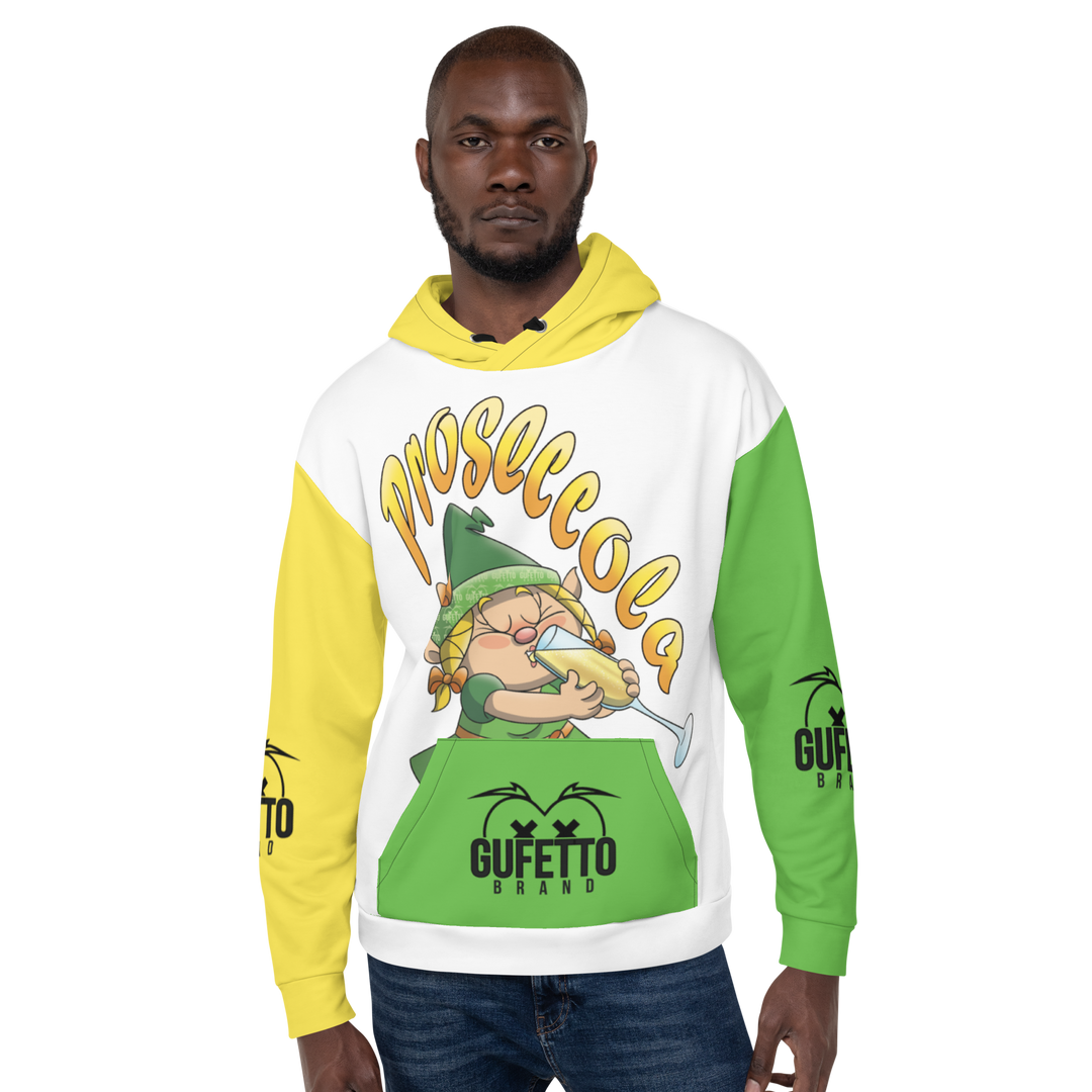 Felpa con cappuccio Uomo/Donna PROSECCOLA - Gufetto Brand 