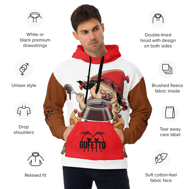 Felpa con cappuccio Uomo/Donna NUTELLOLA - Gufetto Brand 