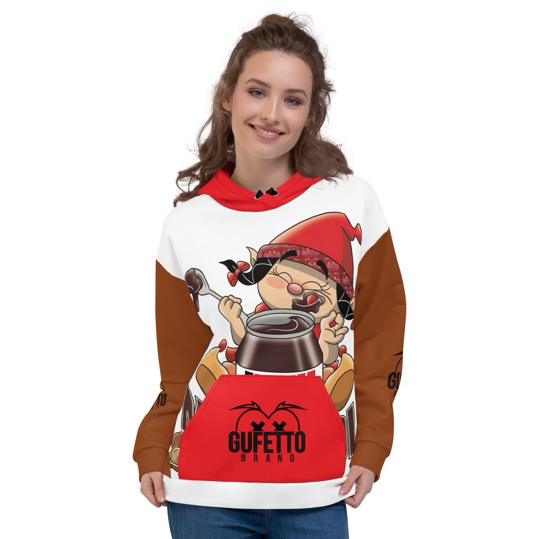 Felpa con cappuccio Uomo/Donna NUTELLOLA - Gufetto Brand 