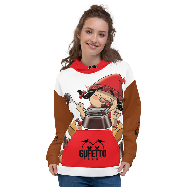 Felpa con cappuccio Uomo/Donna NUTELLOLA - Gufetto Brand 