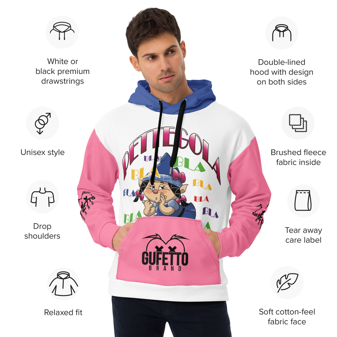 Felpa con cappuccio Uomo/Donna PETTEGOLA - Gufetto Brand 