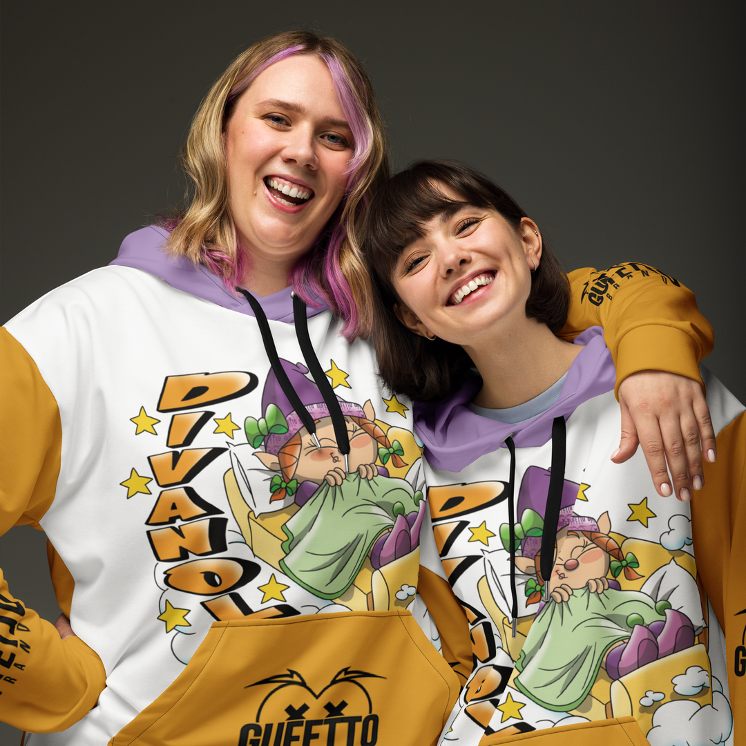 Felpa con cappuccio Uomo/Donna DIVANOLA - Gufetto Brand 