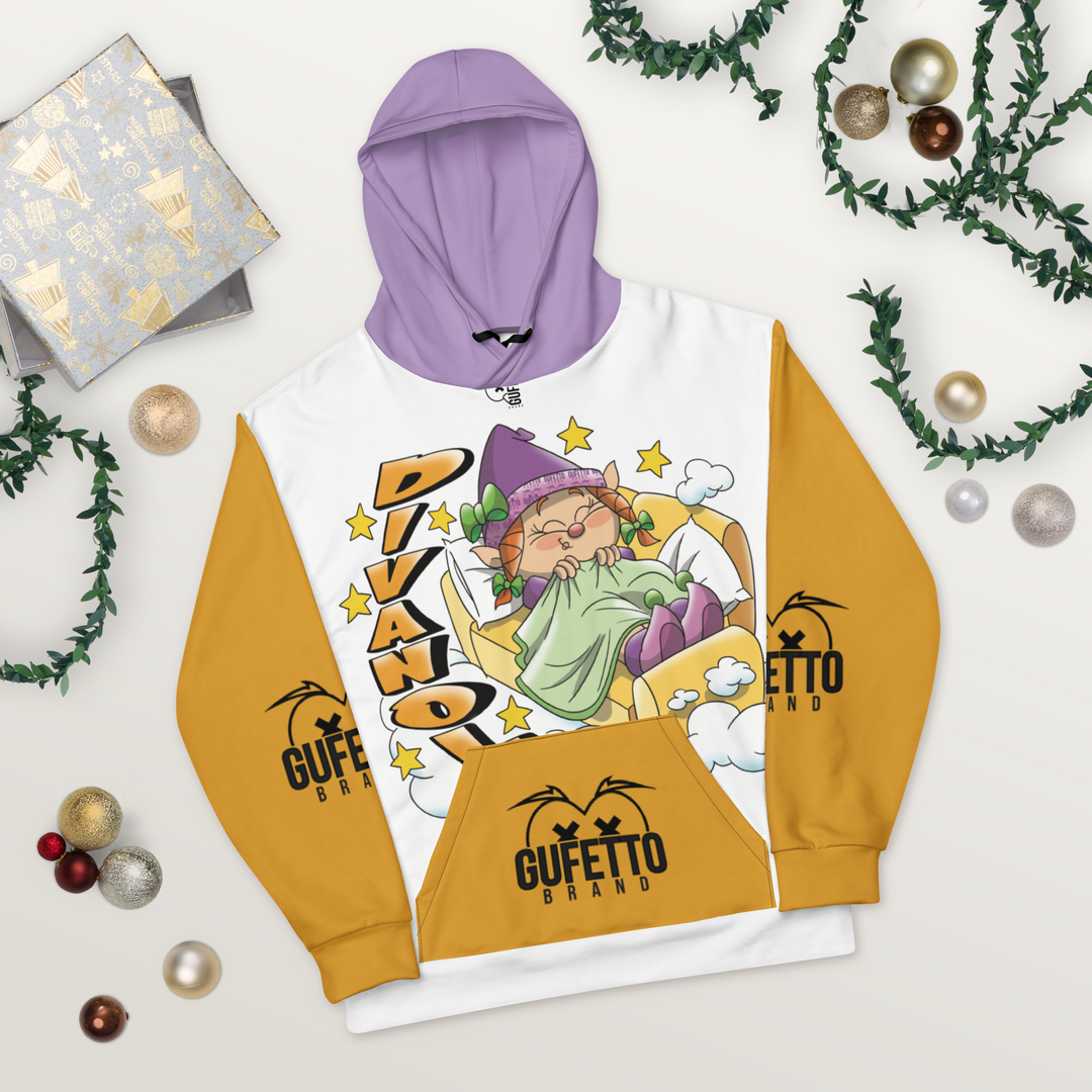 Felpa con cappuccio Uomo/Donna DIVANOLA - Gufetto Brand 