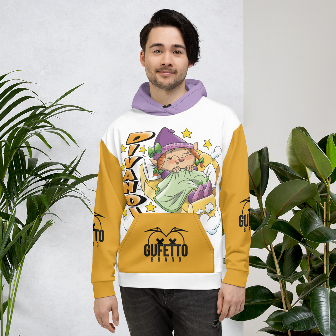 Felpa con cappuccio Uomo/Donna DIVANOLA - Gufetto Brand 