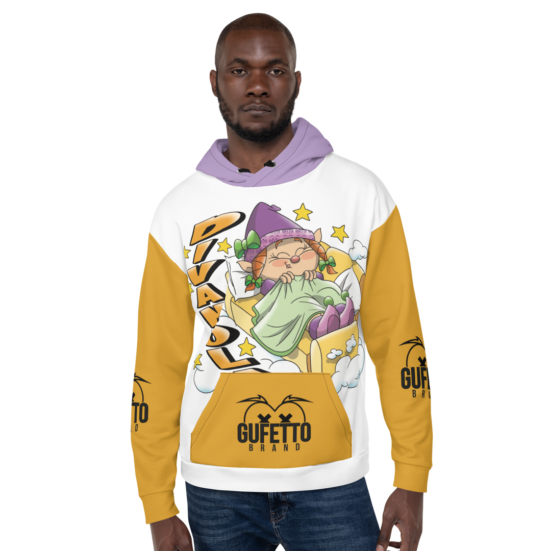 Felpa con cappuccio Uomo/Donna DIVANOLA - Gufetto Brand 