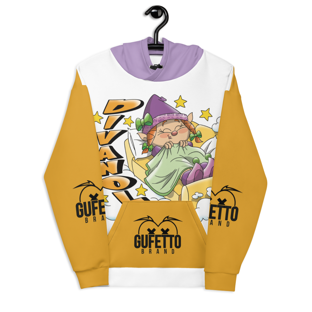 Felpa con cappuccio Uomo/Donna DIVANOLA - Gufetto Brand 
