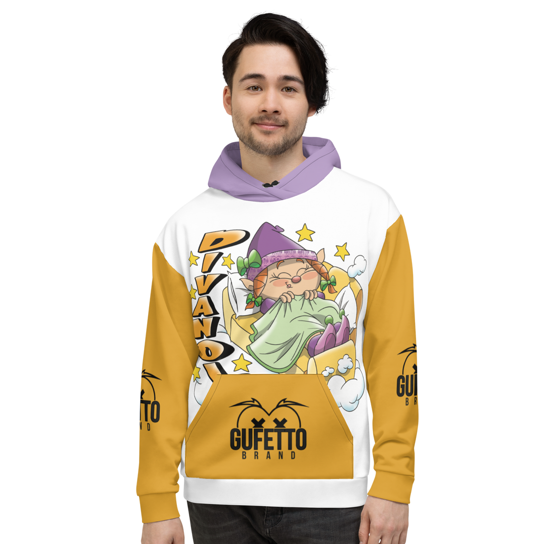 Felpa con cappuccio Uomo/Donna DIVANOLA - Gufetto Brand 