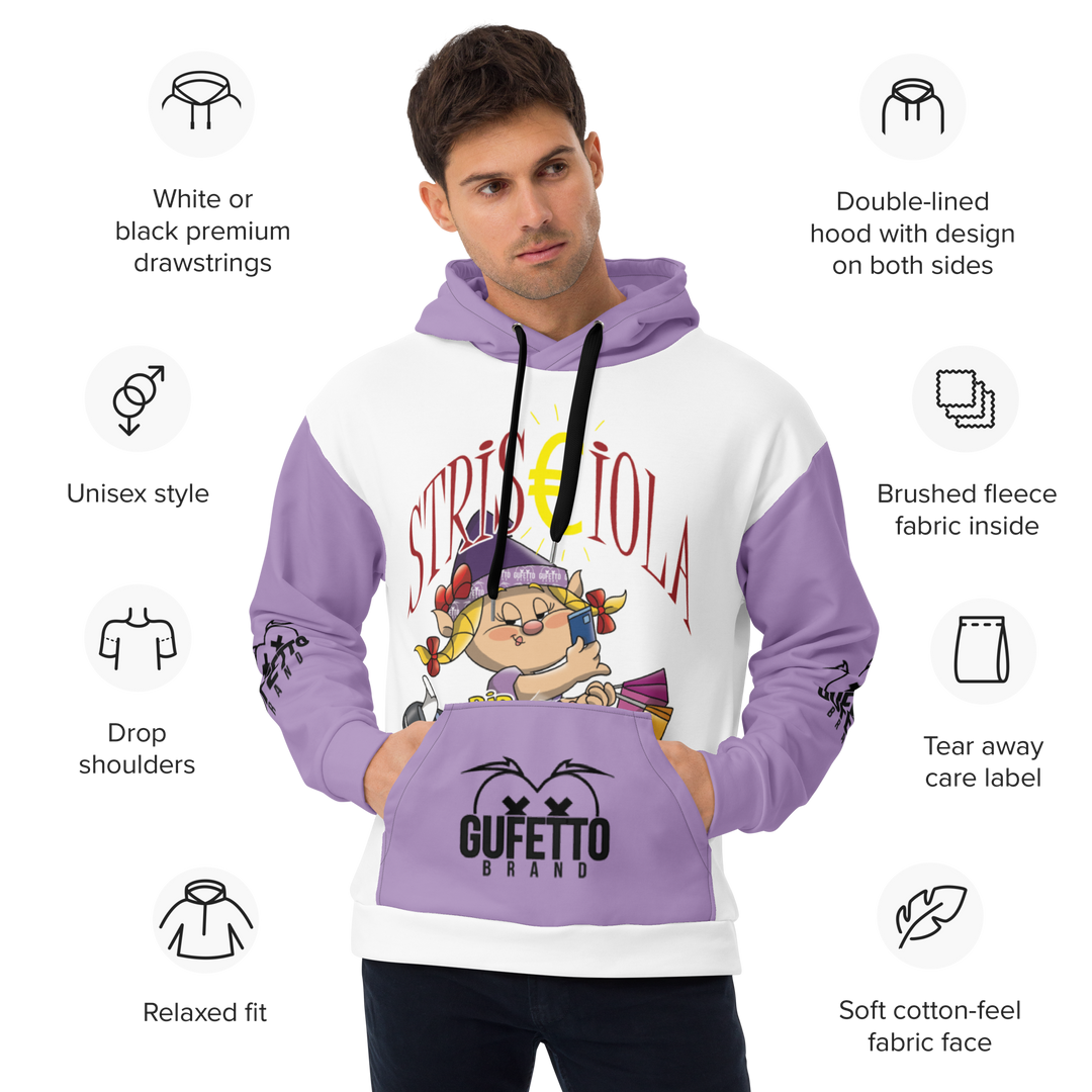 Felpa con cappuccio Uomo/Donna STRISCIOLA - Gufetto Brand 