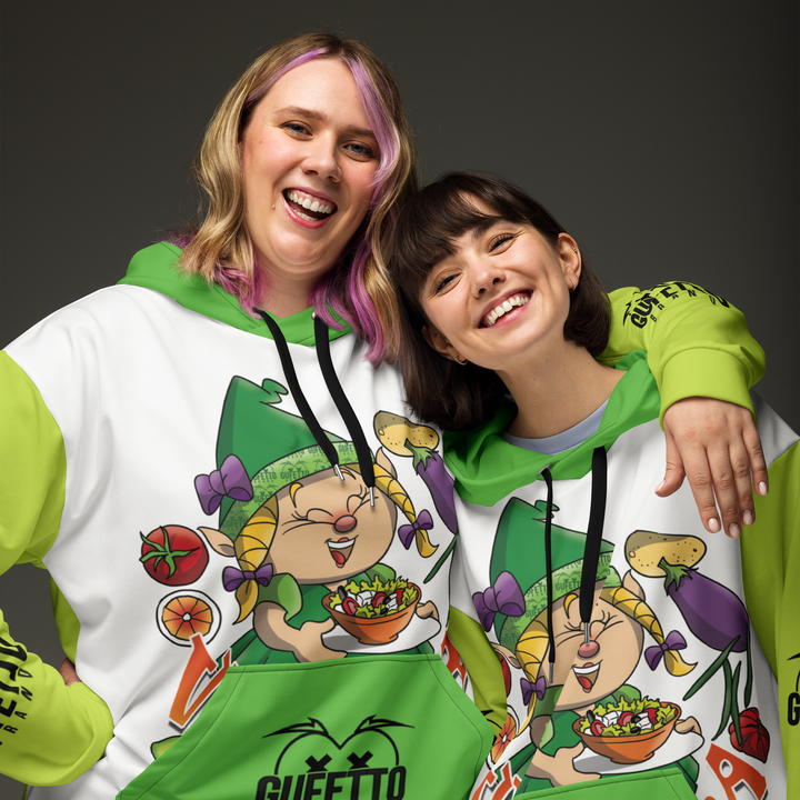 Felpa con cappuccio Uomo/Donna VEGANOLA - Gufetto Brand 