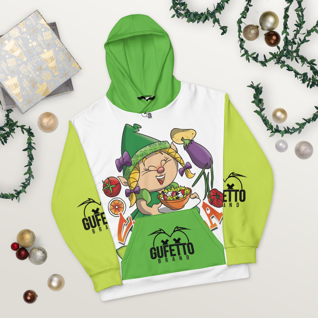 Felpa con cappuccio Uomo/Donna VEGANOLA - Gufetto Brand 