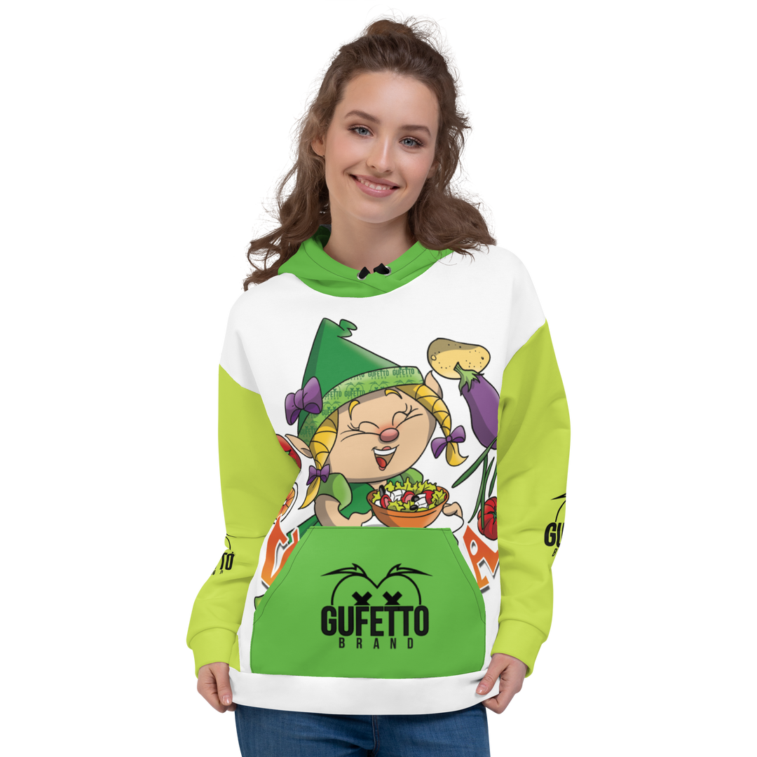 Felpa con cappuccio Uomo/Donna VEGANOLA - Gufetto Brand 