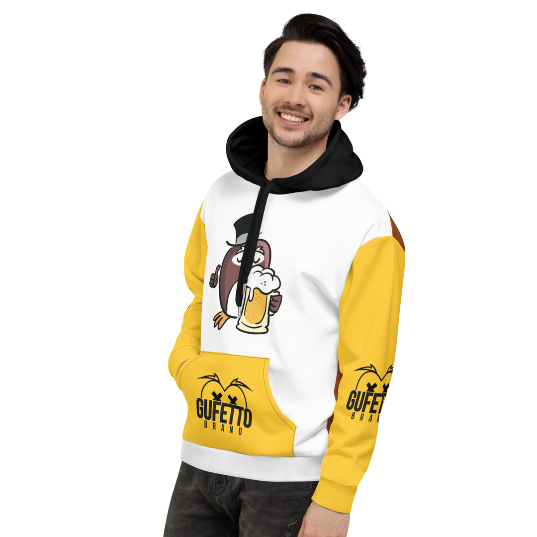 Felpa con cappuccio GUFETTO BIRRA - Gufetto Brand 