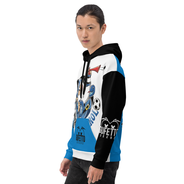 Felpa con cappuccio Uomo/Donna NERO AZZURROLO - Gufetto Brand 