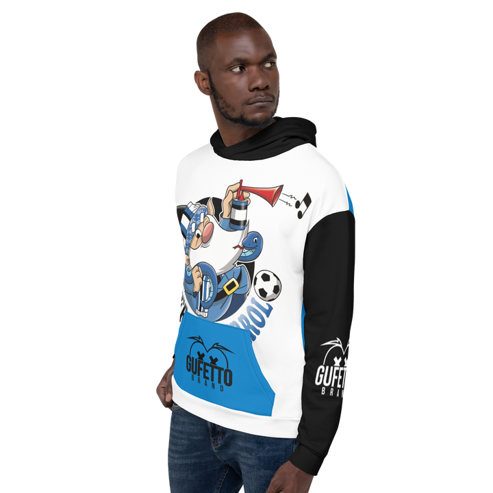 Felpa con cappuccio Uomo/Donna NERO AZZURROLO - Gufetto Brand 