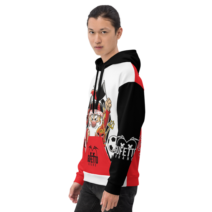 Felpa con cappuccio Uomo/Donna ROSSO NEROLO - Gufetto Brand 