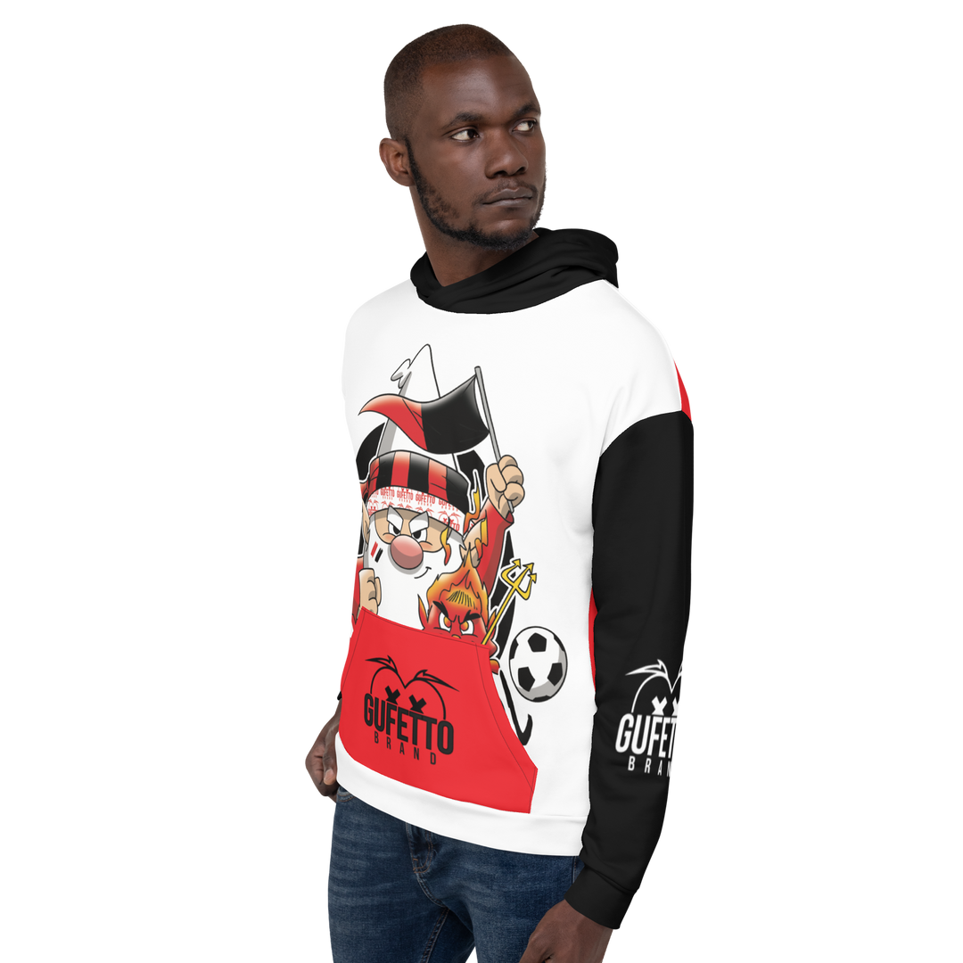 Felpa con cappuccio Uomo/Donna ROSSO NEROLO - Gufetto Brand 