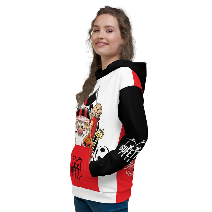 Felpa con cappuccio Uomo/Donna ROSSO NEROLO - Gufetto Brand 