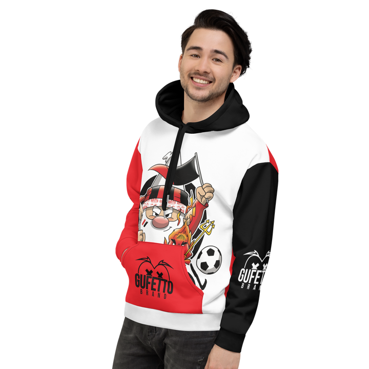 Felpa con cappuccio Uomo/Donna ROSSO NEROLO - Gufetto Brand 