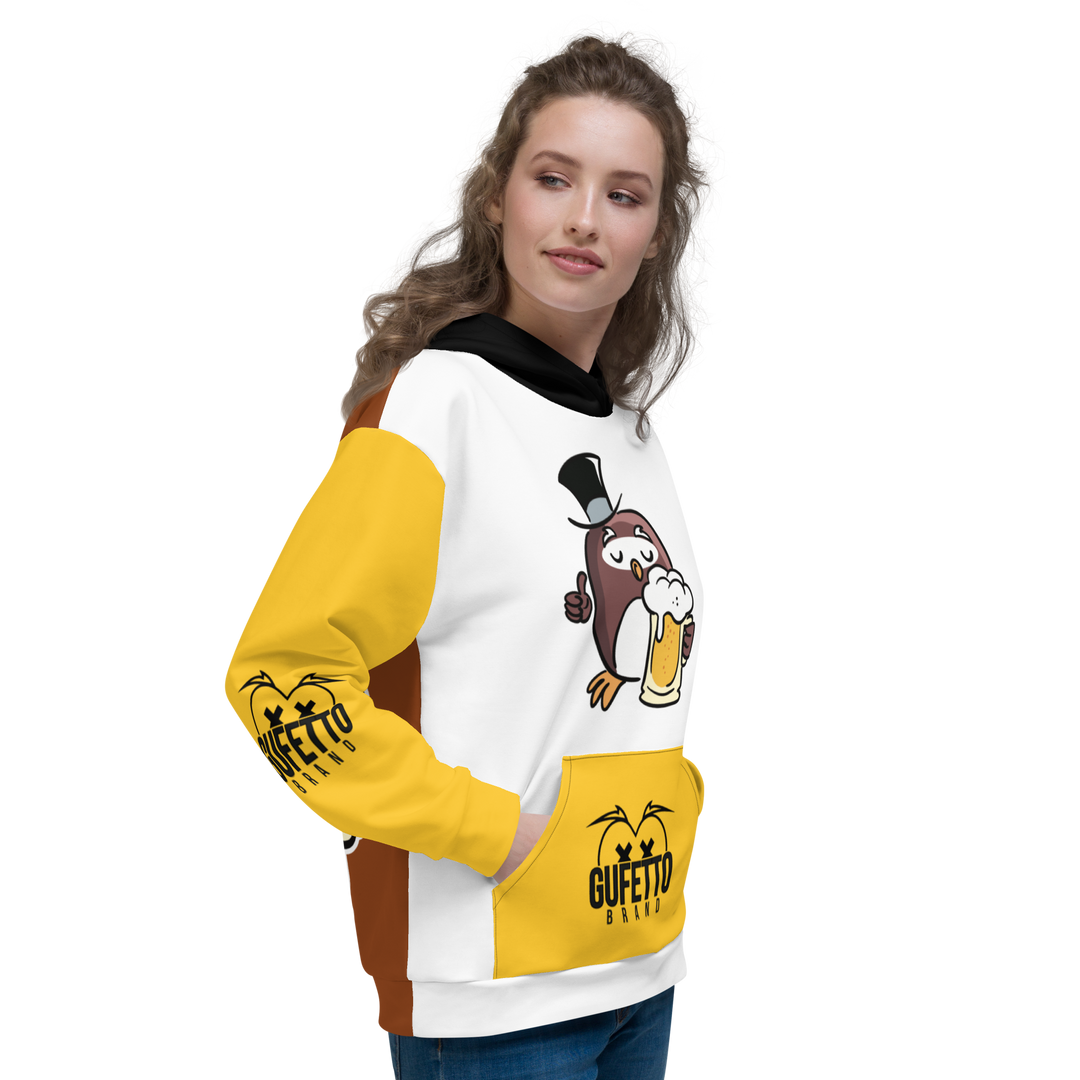 Felpa con cappuccio GUFETTO BIRRA - Gufetto Brand 