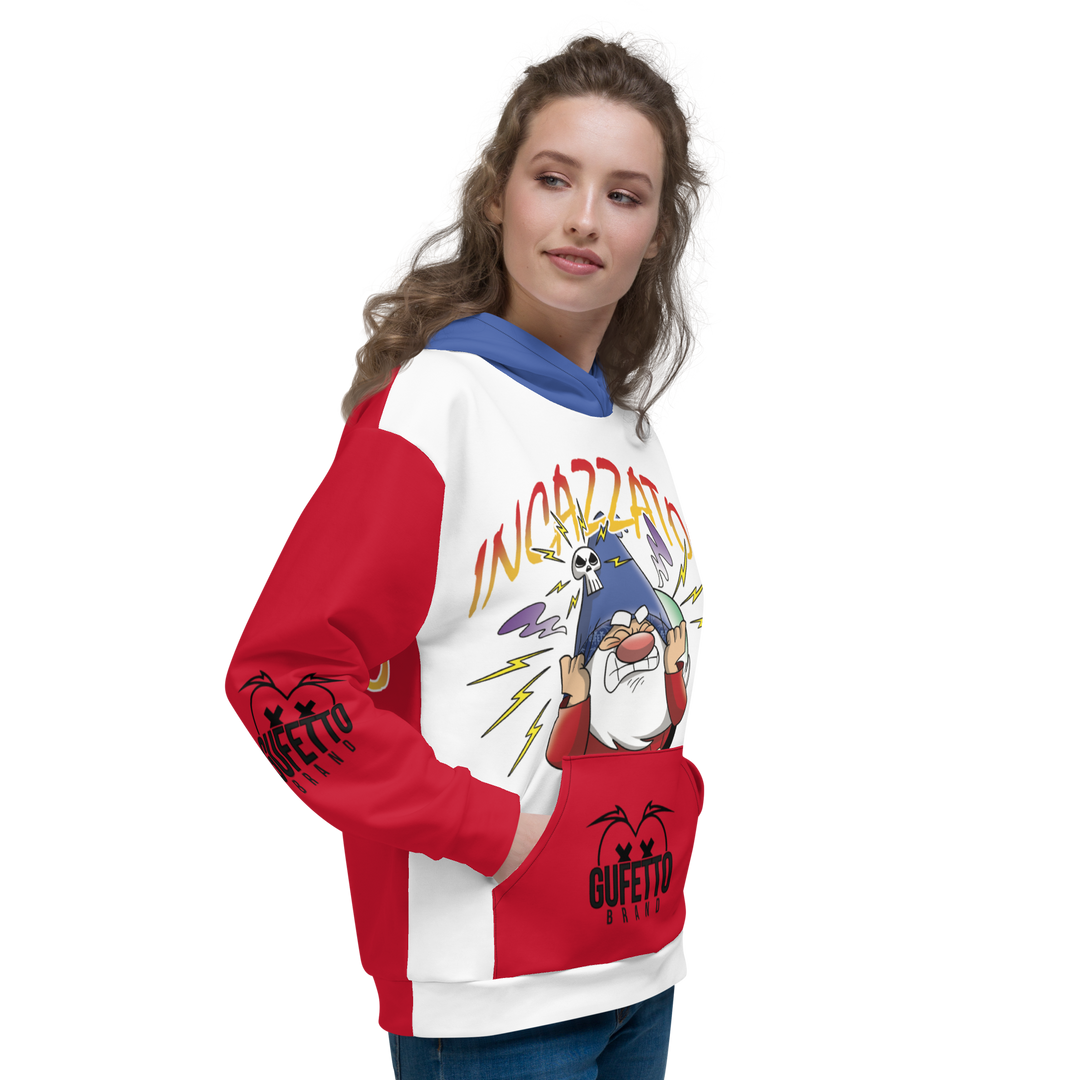 Felpa con cappuccio Uomo/Donna INCAZZATOLO - Gufetto Brand 