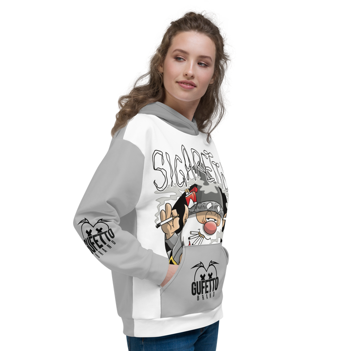 Felpa con cappuccio Uomo/Donna SIGARETTOLO - Gufetto Brand 