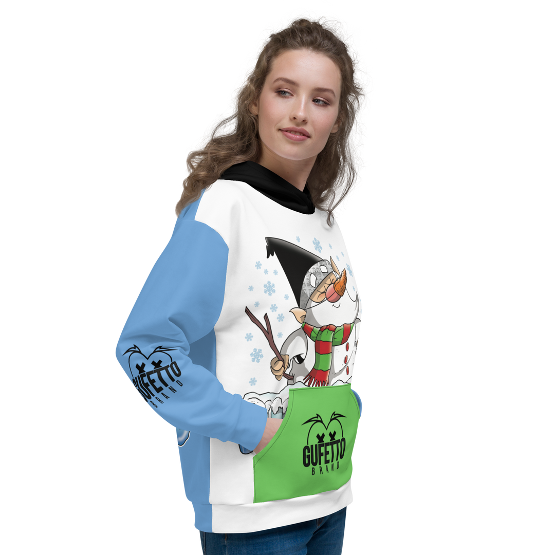 Felpa con cappuccio Uomo/Donna PUPAZZOLO DI NEVE - Gufetto Brand 
