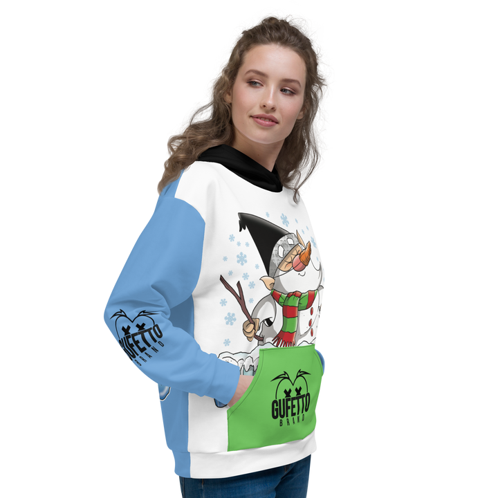 Felpa con cappuccio Uomo/Donna PUPAZZOLO DI NEVE - Gufetto Brand 