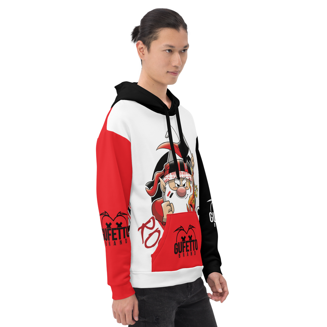 Felpa con cappuccio Uomo/Donna ROSSO NEROLO - Gufetto Brand 