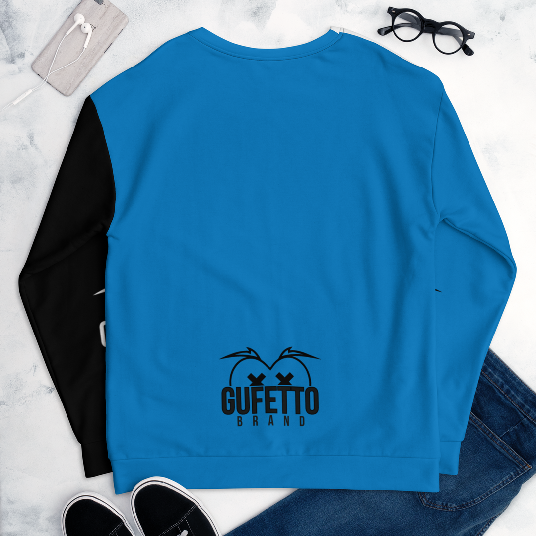 Felpa unisex Uomo/Donna NEROAZZURROLO - Gufetto Brand 