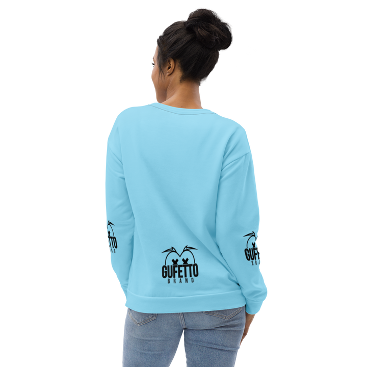 Felpa unisex Uomo/Donna BIANCO CELESTOLO - Gufetto Brand 