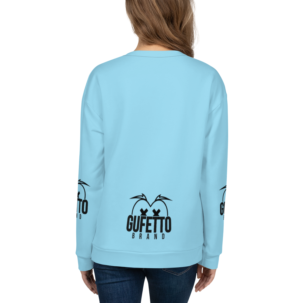 Felpa unisex Uomo/Donna BIANCO CELESTOLO - Gufetto Brand 