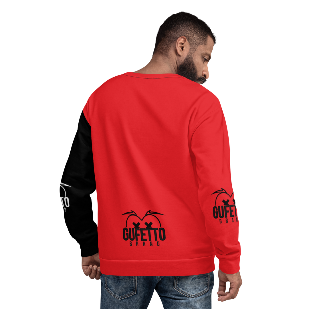 Felpa unisex Uomo/Donna ROSSO NEROLO - Gufetto Brand 