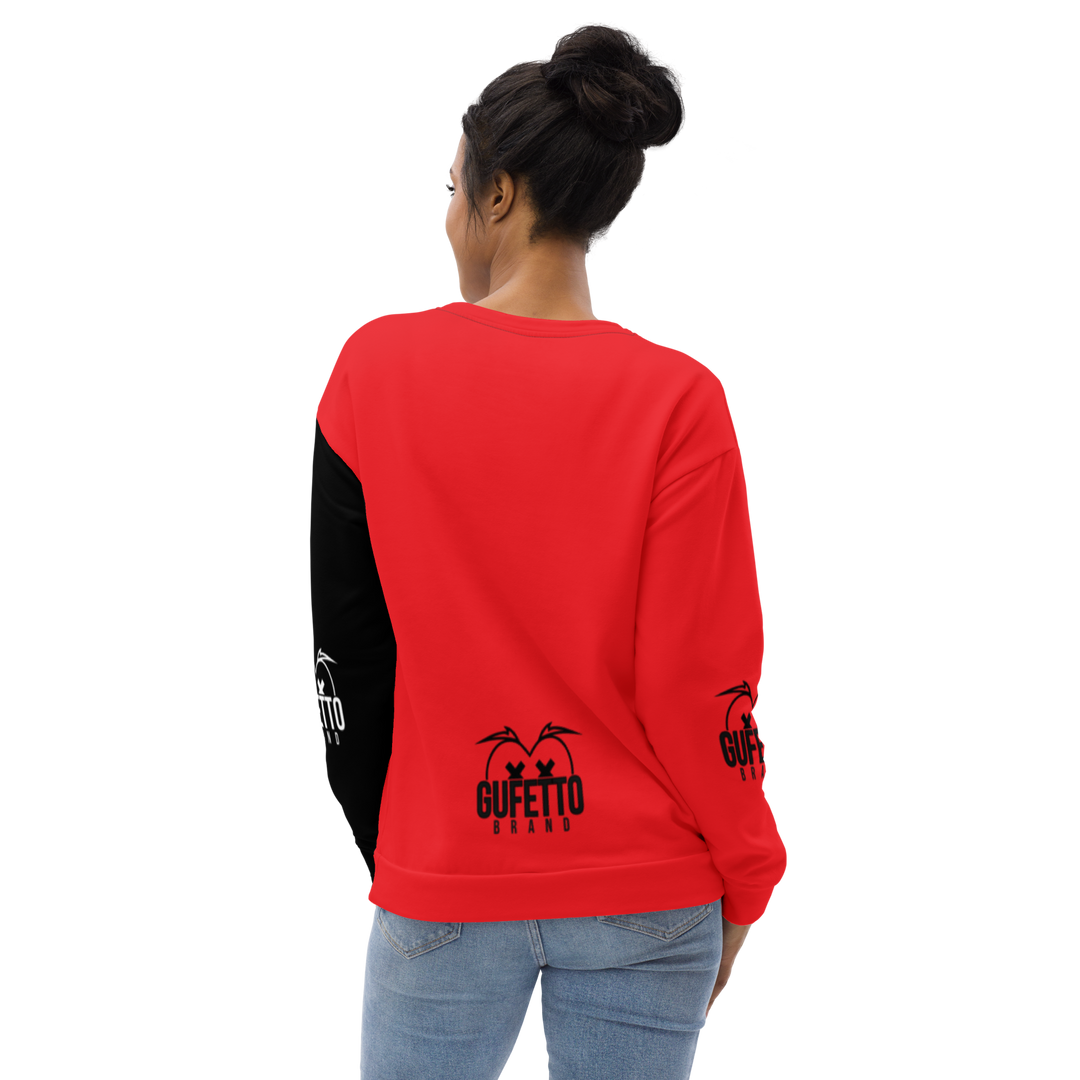 Felpa unisex Uomo/Donna ROSSO NEROLO - Gufetto Brand 